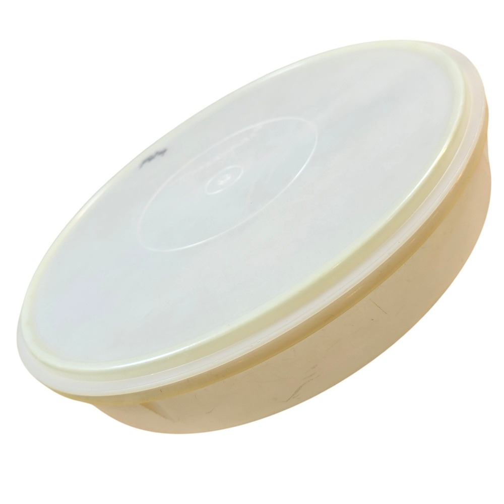 Tupperware 12" Pie Cupcake Cookie Keeper 242-2‎ w/Lid 12" Vintage Clear/White